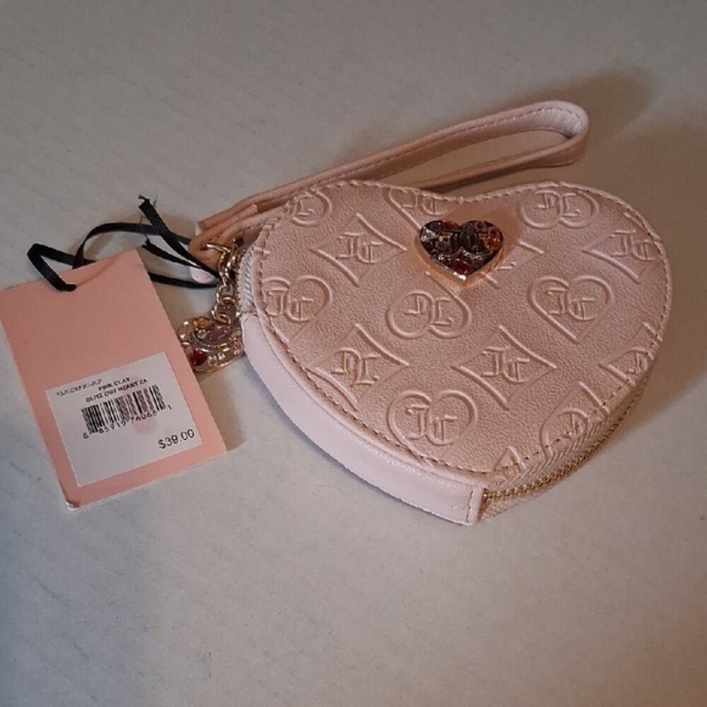 Juicy Couture Pink Clay Glitz Out Heart ZA Heart Shaped Dusty Pink